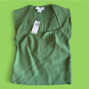 House of Harlow 1960 Green Knit Tank